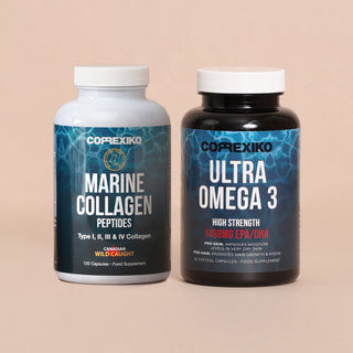 Marine Collagen Capsules and Ultra Omega 3 (90 day) Bundle