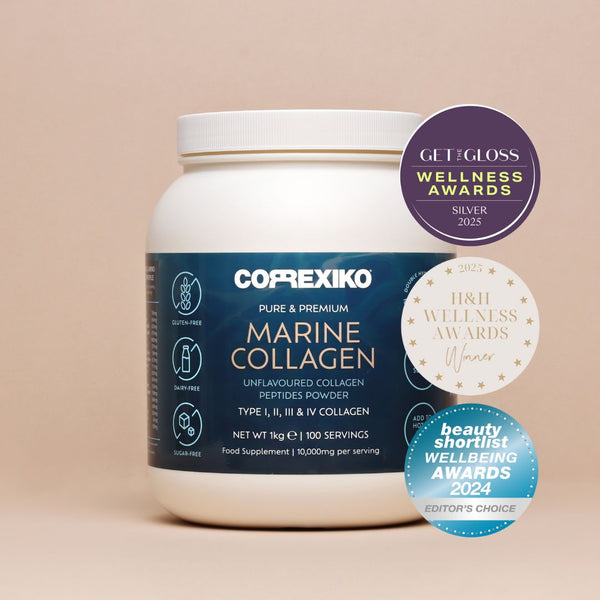 Correxiko Marine Collagen Powder | 10,000mg Double Hydrolysed for Maximum Absorption