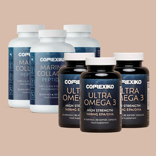 Marine Collagen Capsules and Ultra Omega 3 (90 day) Bundle