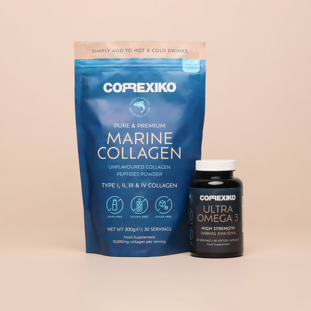 Collagen Rope Marine Collagen Powder & Ultra Omega 3 (30 day) Bundle – CORREXIKO UK